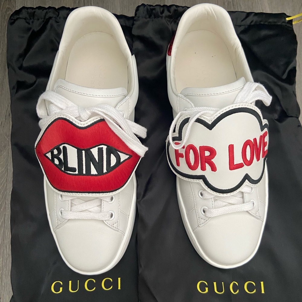 Gucci “Blind for love” patch sneakers